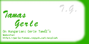 tamas gerle business card